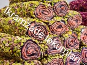 Browni Narlı Narkonsetralı  Rulo Pirinç Antepfıstıgı Kaplı Lokum S.K-648