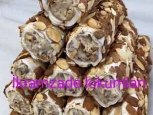 Browni Dolgu Fındık Kremalı Bademli Badem Kaplı Lokum S.K-646